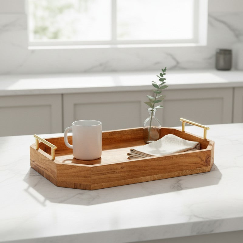 Avant Abstract Art Wooden Serving Tray