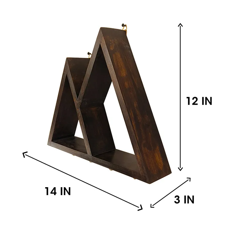 Illustratia Wooden Wall Shelf Organiser with Key Holders media 6
