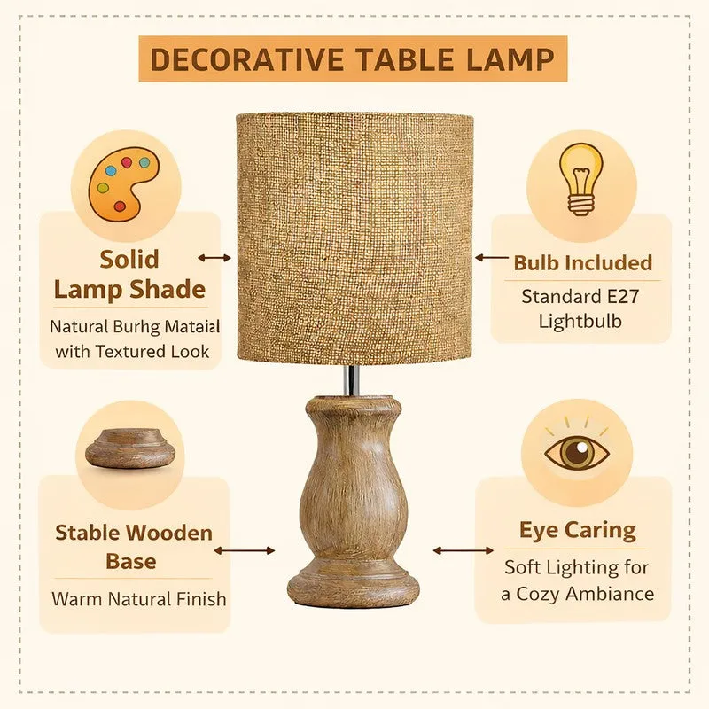PureGlow Wooden Table Lamp media 4