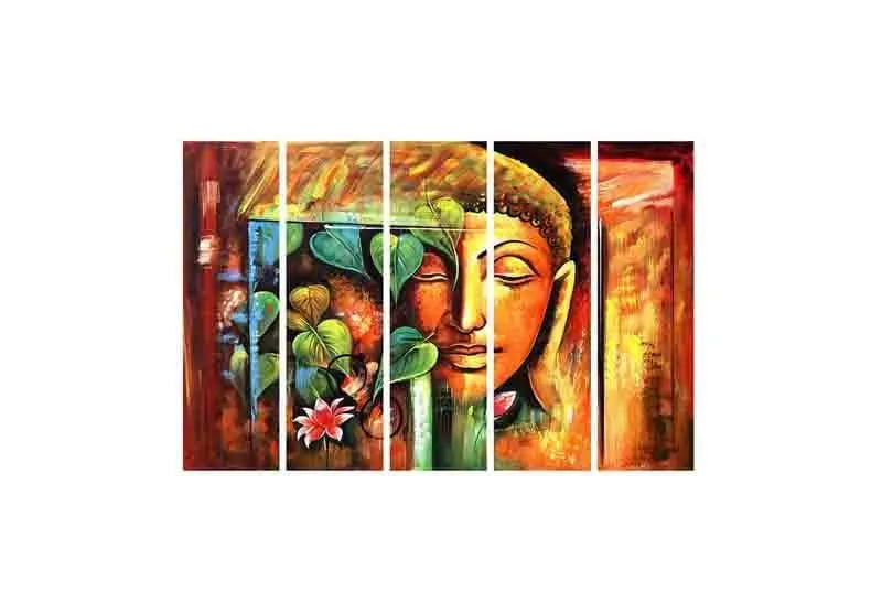 Lord Gautam Buddha Wall Art - Five Piece Set media 5