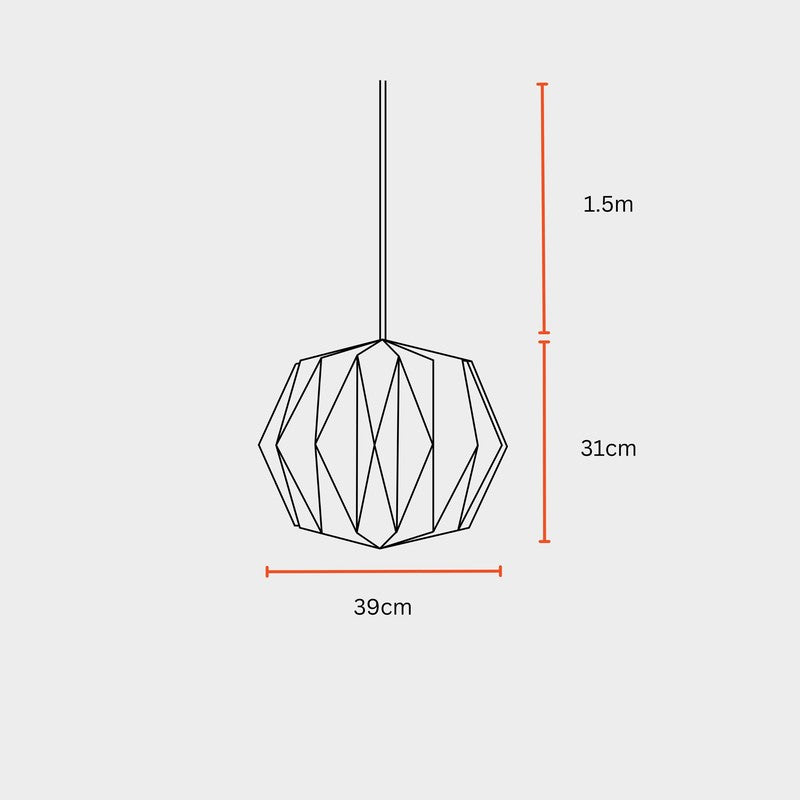Fig Living Sphere Pendant Ceiling Lamp - Grey media 7
