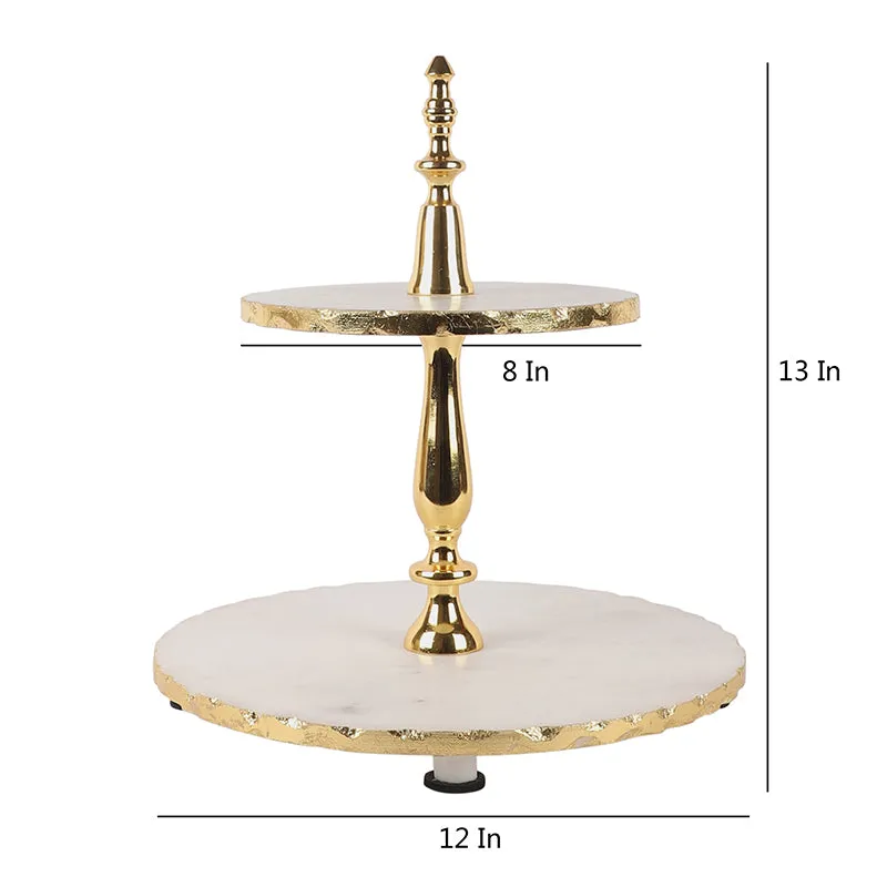 Cavallo Two Tiered Marble Cake Stand media 6