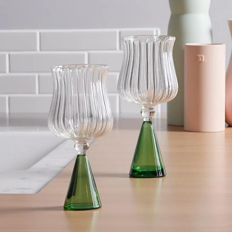 Midnight Indigo Goblet Glasses(260 mL) - Set Of Two media 1