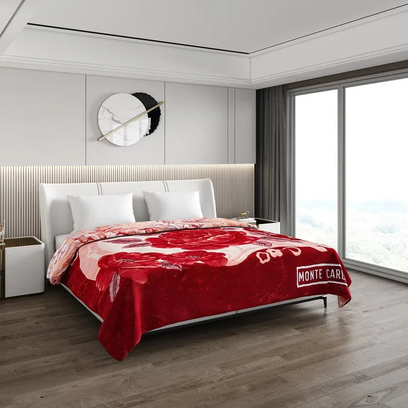 Monte Carlo Crimson Bloom Blanket - 800 GSM media 1