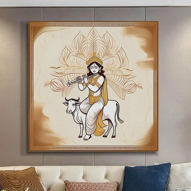 Govardhana Krishna Wall Painting media 1