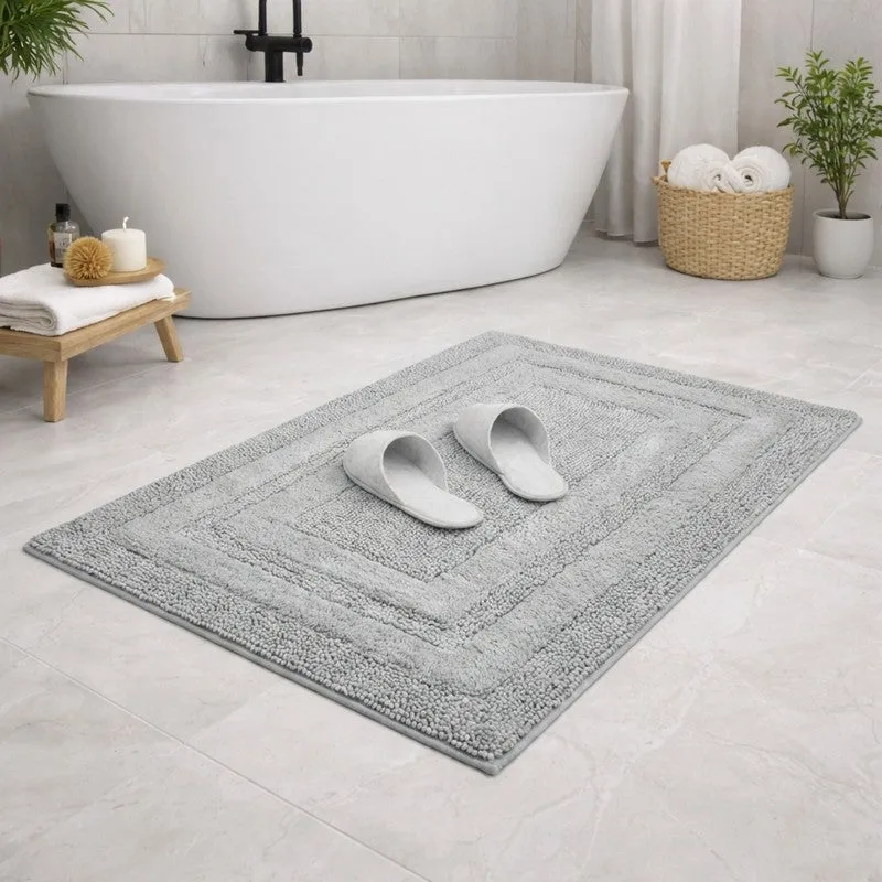Aqualoom Anti skid Bath Mat  - Light Gery media 3