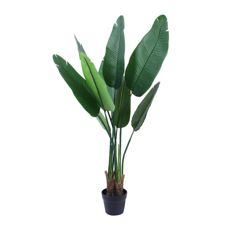 Artificial Banana Tree With Black Plastic Pot - 3.9 Feet media 5