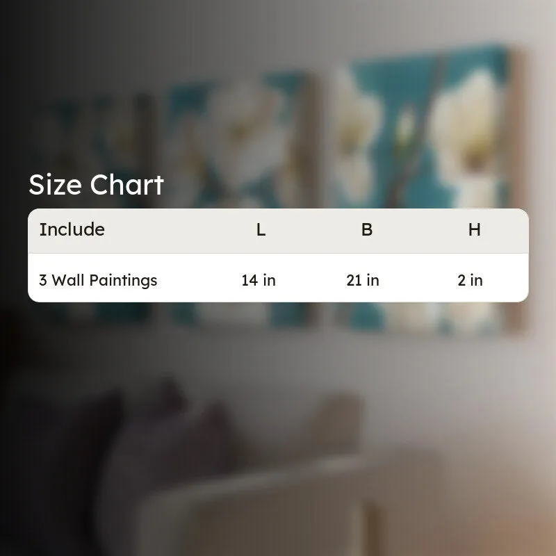 Daily Bloom Canvas Wall Painting - Set Of Three media 5