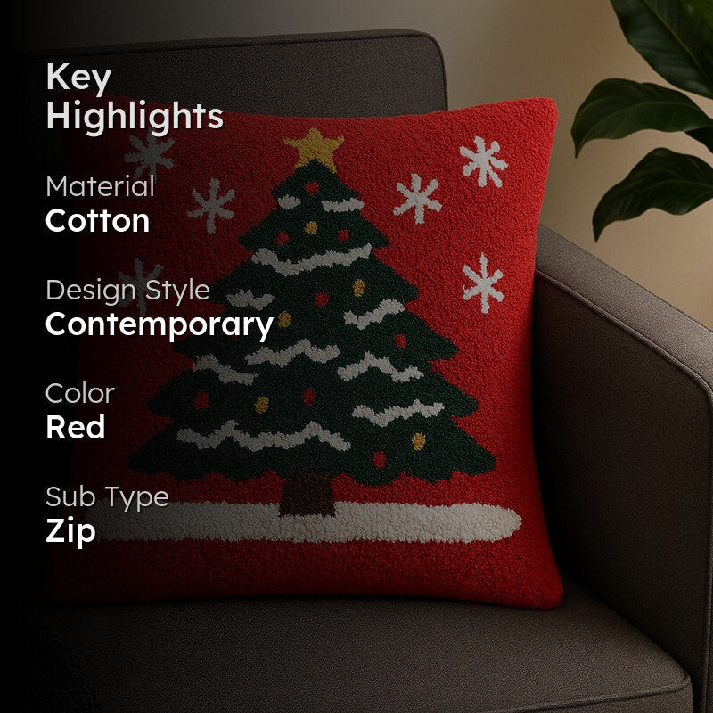 Frosted Pine Ruby Christmas Cushion Cover media 2