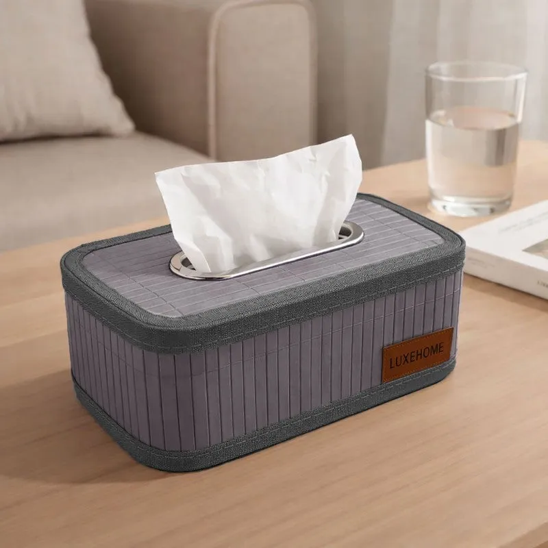 EcoNest Bamboo Tissue Holder - Grey media 1