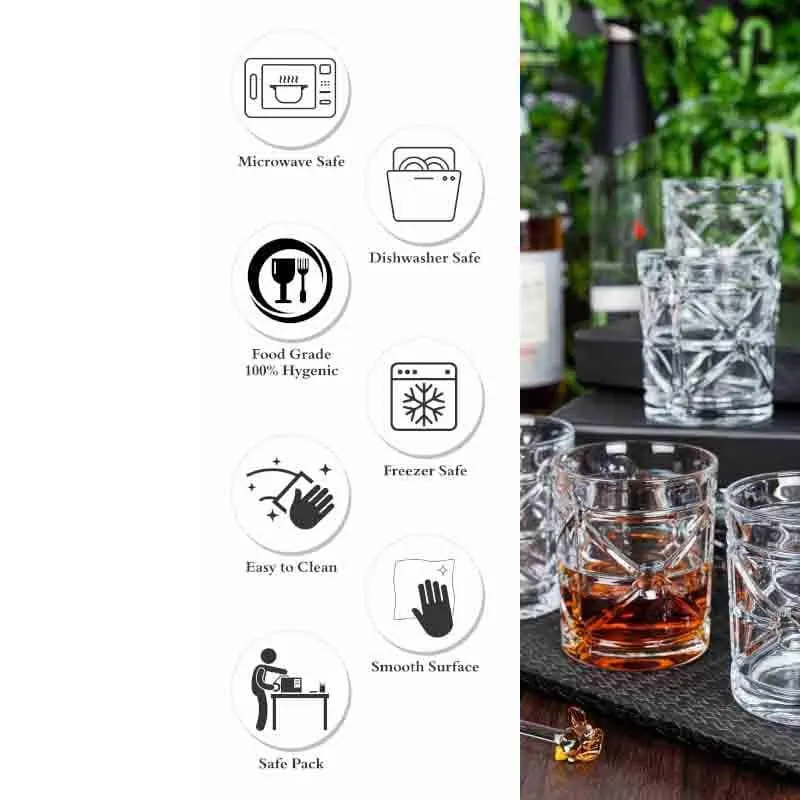 Billy Whiskey Glass(280 ml ) - Set of Six media 6
