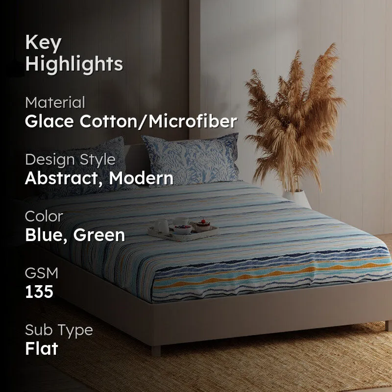 Rime Abstract Microfiber Bedsheet - 135 GSM media 2