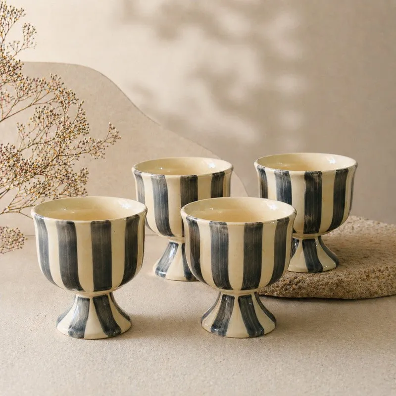 FrostBite Ceramic Ice Cream Cups (160 mL Each) - Set of Four - 3