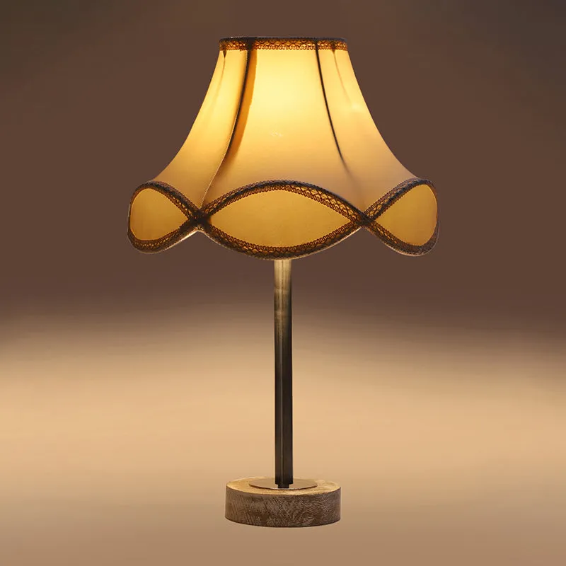 Valencia Arc Rodin Wooden Table Lamp - OffWhite,Silver,White media 6