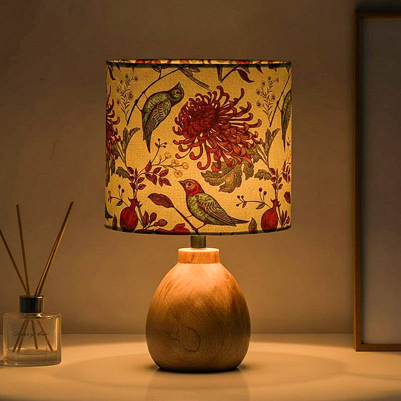 FeatherVista Wooden Table Lamp