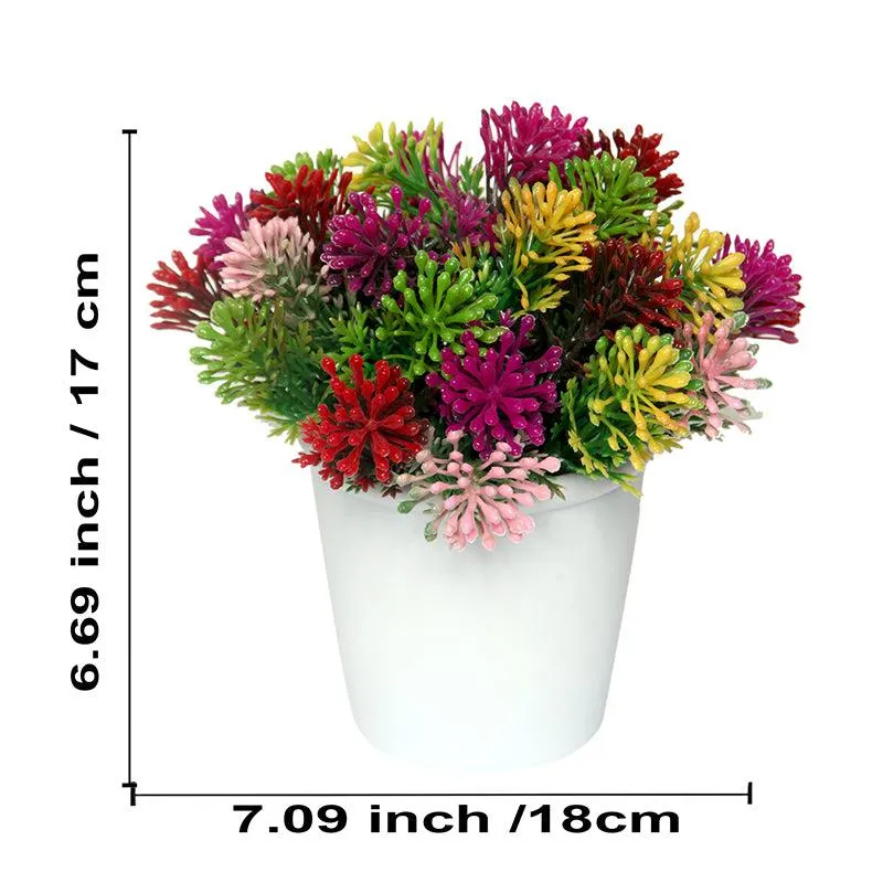 Faux Bellae Flower Bunch With Pot media 5