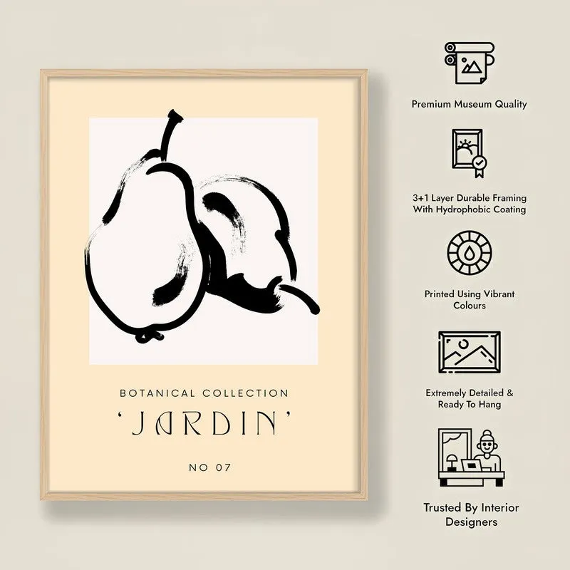 Pear Study Canvas Wall Painting With Brown Frame media 10