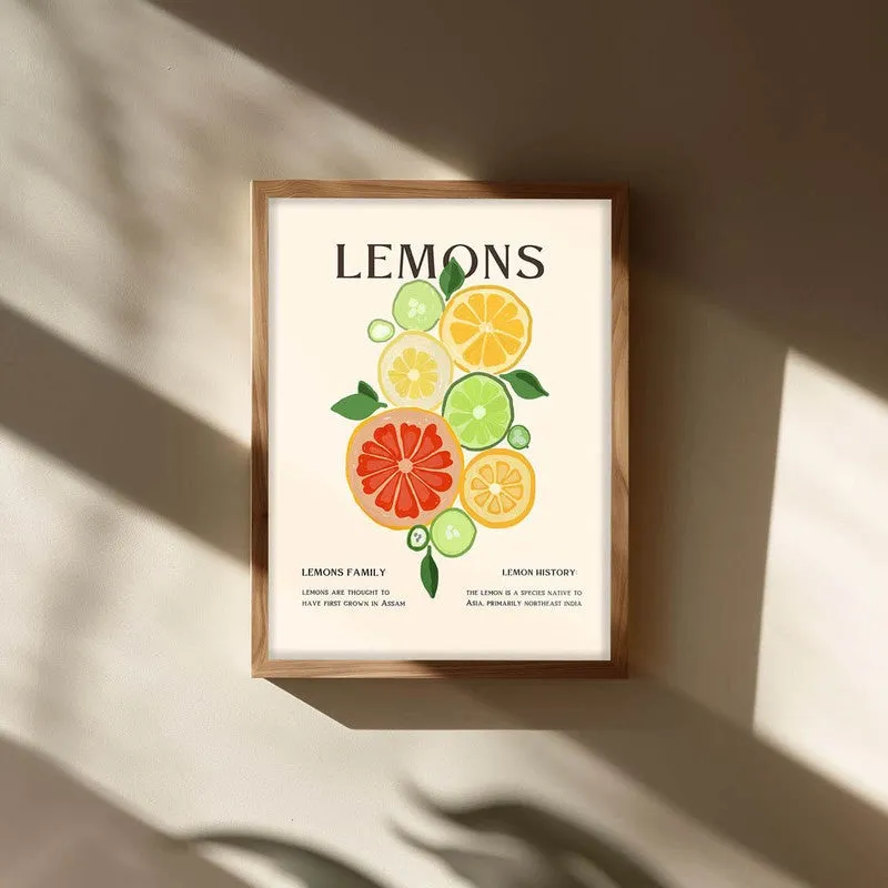 Sunlit Citrus Archival Canvas Wall Art - Brown media 3