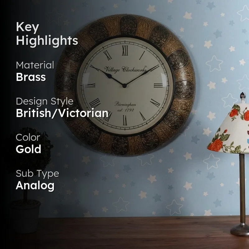 Nova Time Marker Brass Wall Clock media 2