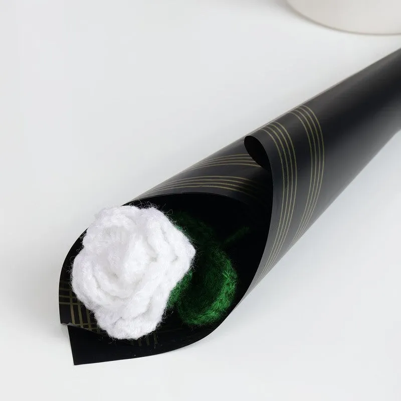 Crochet Handmade Rose Bouquet - White media 3