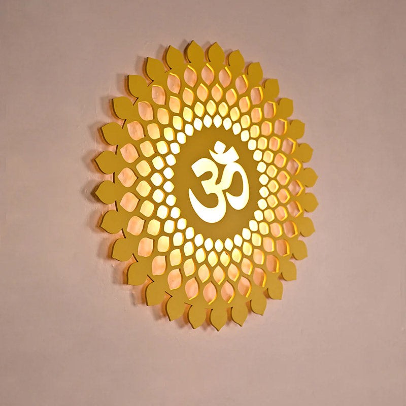 Om Moksha LED Strip Light MDF Wall Accent - Yellow media 5
