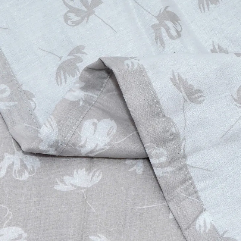 Petal Dots Reversible Cotton Dohar (Beige,White) - 120 GSM media 7