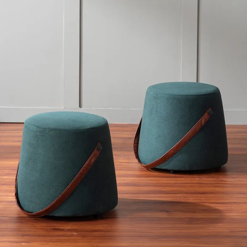 Warm Lounge Pouffe (Green) - Set Of Two media 1