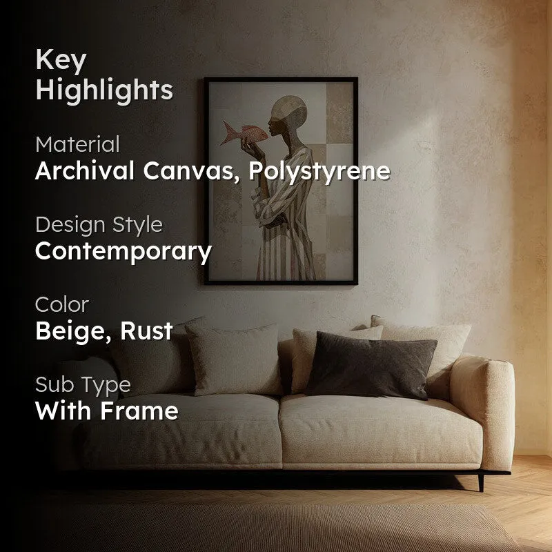 Stylized Canvas Wall Painting - Black Frame media 2