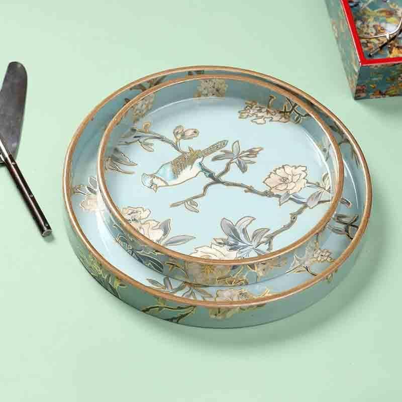 Chirpy Circular Serving Tray - Set Of Two media 3