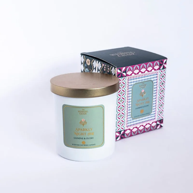 Royal Attar Jasmine & Oudh Scented Soy Wax Candle media 4