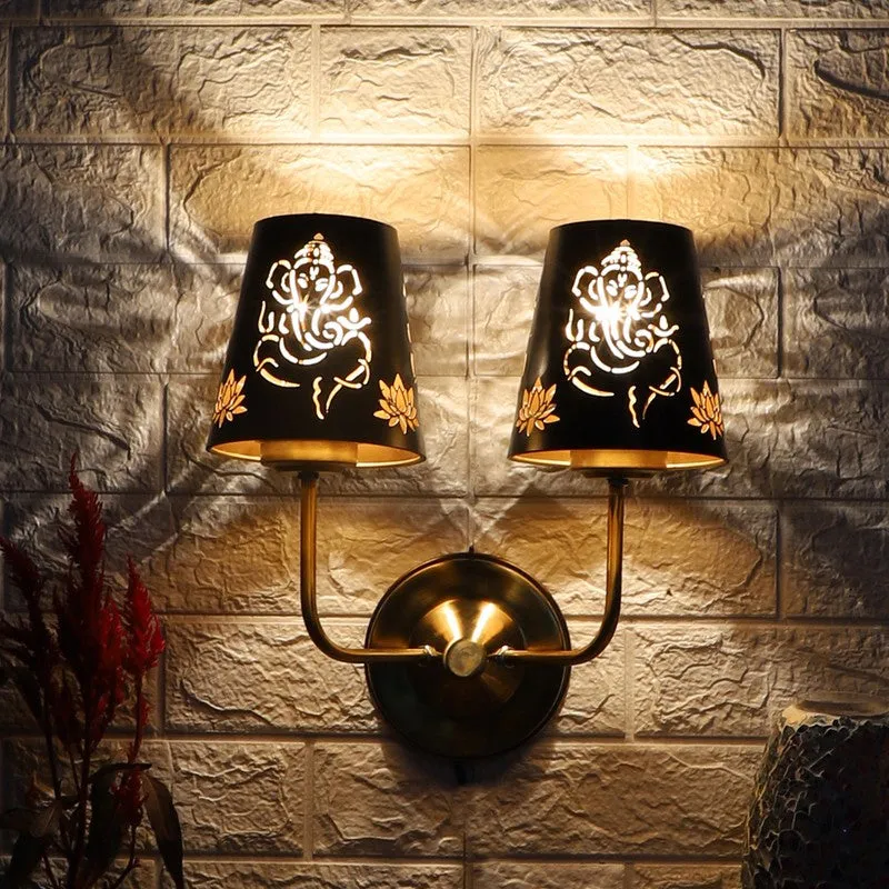 AuraCut Ganesha Duo Metal Wall Lamp media 4