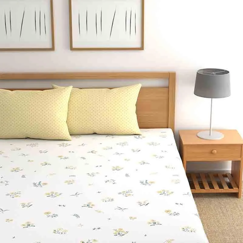 Micro Floral Microfiber Bedsheet - 150 GSM media 1
