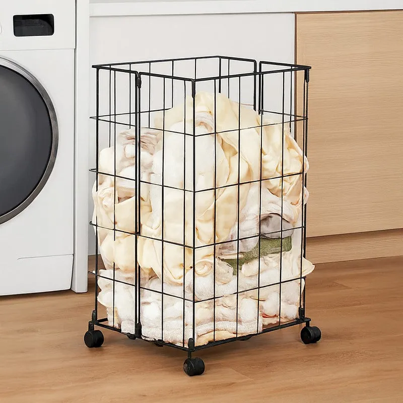Tidygo Foldable Iron Laundry Basket - Black media 1