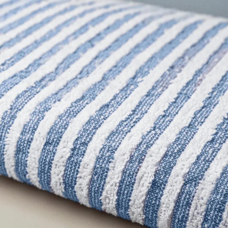 Micro Cotton LuxeDry Striped Comfort Bath Towel - Blue & White media 6