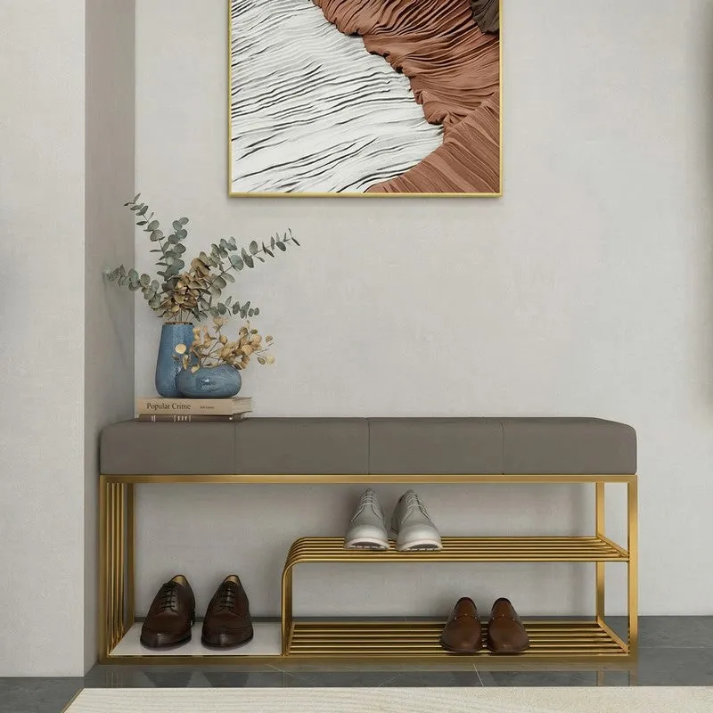 Stackable Metal Shoe Rack - Gold,Grey media 5