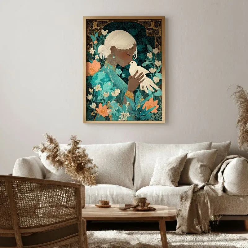 Miraye Canvas Wall Painting With Brown Frame media 6
