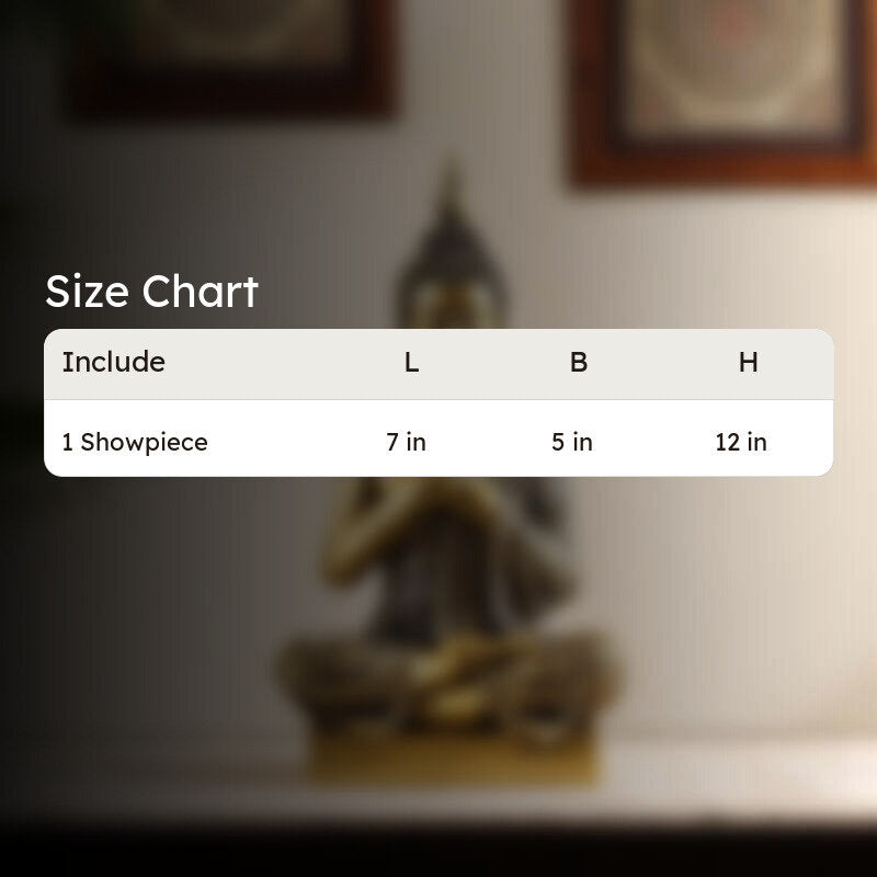 Ornate Meditating Buddha Showpiece media 9