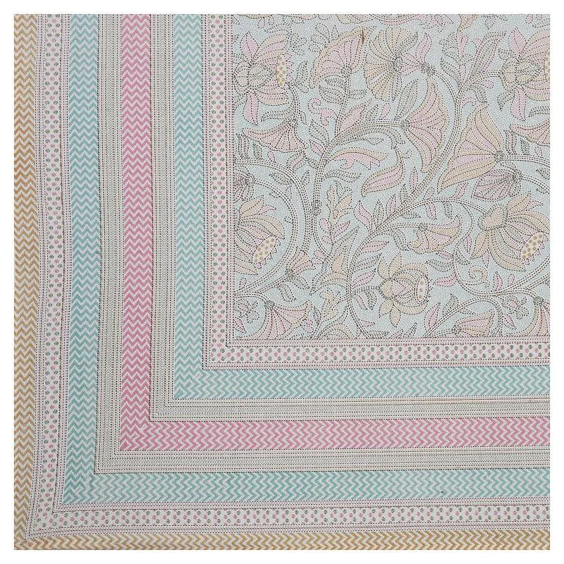 Viya Flora Diwan Set (Pink & Blue) - Eight Piece Set media 6