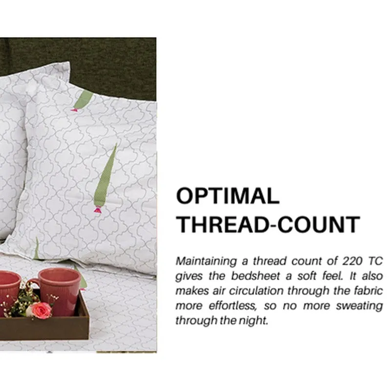 Urban Space Palm Fir Cotton Bedsheet - 200 TC media 10