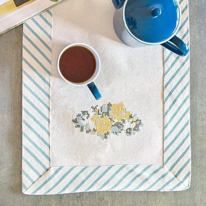 Petal Blush Cotton Table Runner media 4