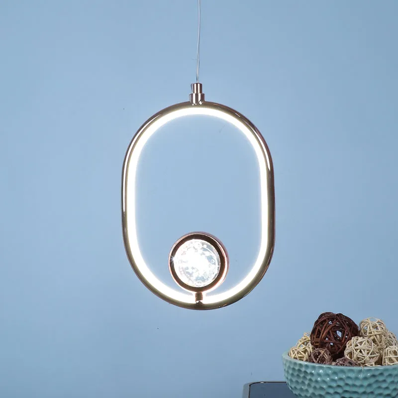 Hailera Iron Ceiling Lamp - Oval media 5