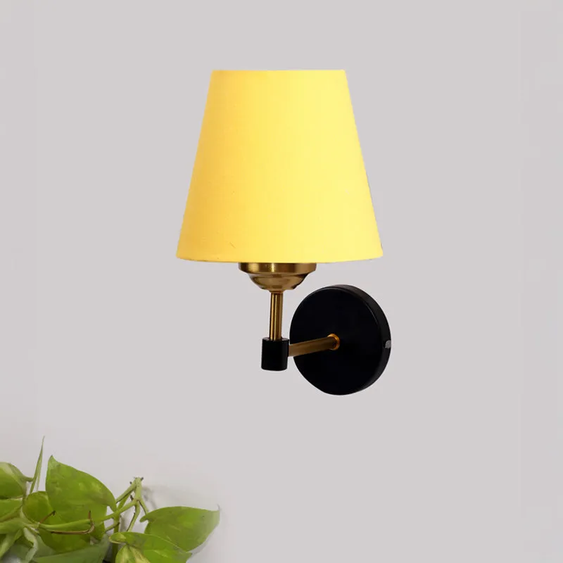 Aquilon Steel & Cotton Wall Lamp - Yellow media 3