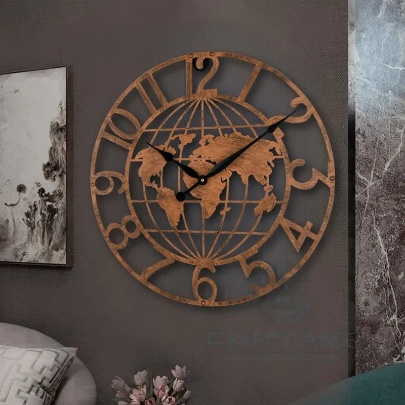 Bezel Silent Wall Clock - Bronze media 3