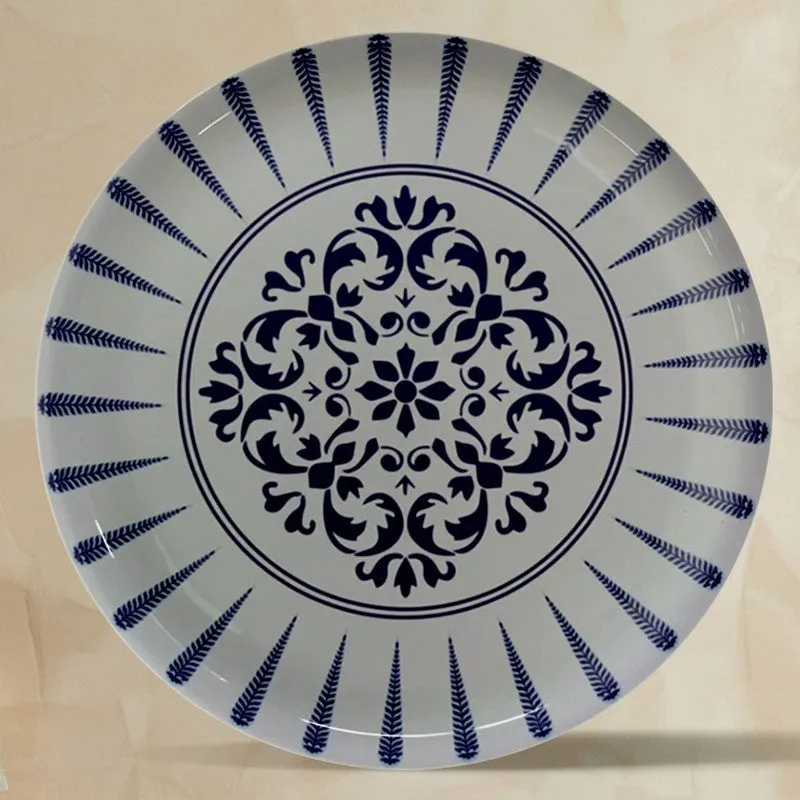 Sapphire Motif Metal Wall Plates - Set of Four - 4