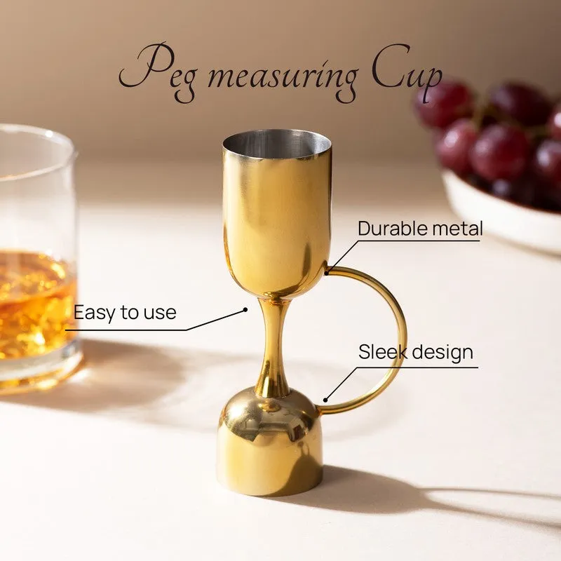 The Fine Measure Stainless Steel Jigger (Gold) - 30 ML/60 ML media 4