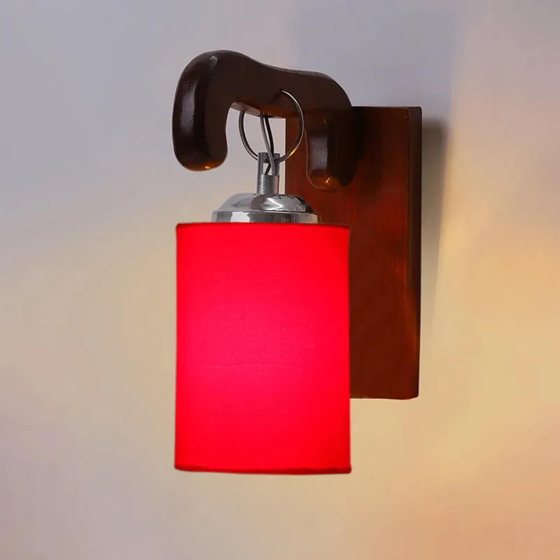 Klarion Wooden Wall Lamp - Red media 4