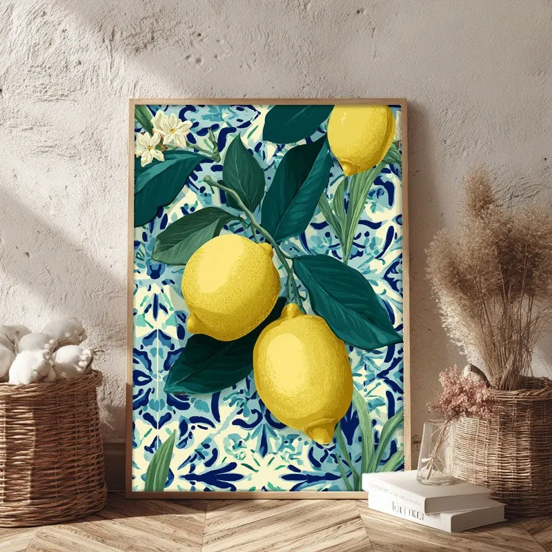 Limonia Canvas Wall Painting With Brown Frame media 3