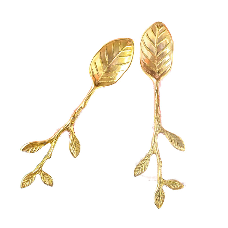 Folia Aurum Brass Dessert Spoon - Set Of Six media 5