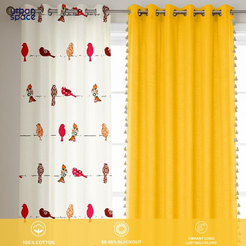 Urban Space Humming Bird Curtains - Set Of Three media 4