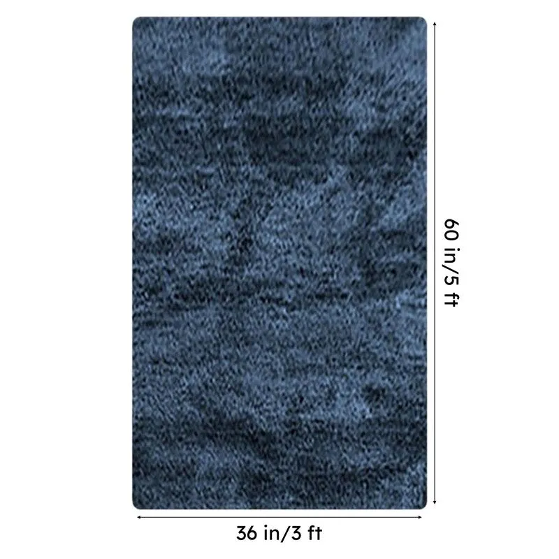 Nuo Luxe Micro Fiber Area Rug - Navy Blue media 8